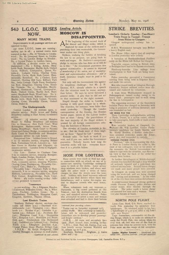 Evening News, 10 May 1926