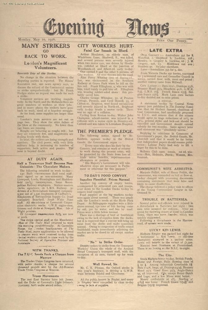 Evening News, 10 May 1926