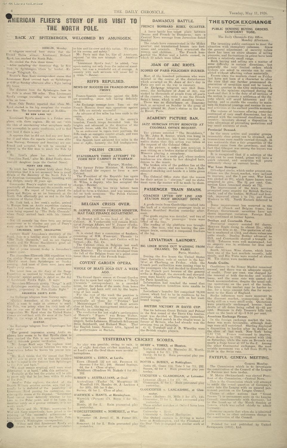 The Daily Chronicle, 11 May 1926