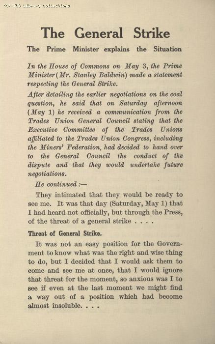 The General Strike - How the Government met the challenge