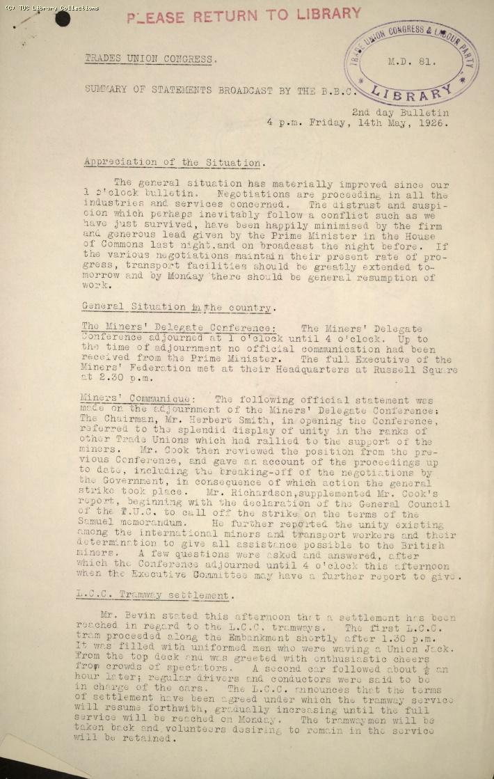 Wireless Bulletin,14 May 1926, 4pm