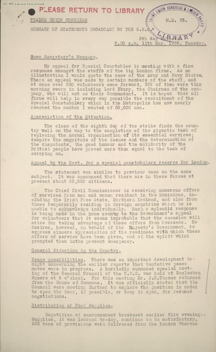 Wireless Bulletin,11 May 1926, 9.30pm