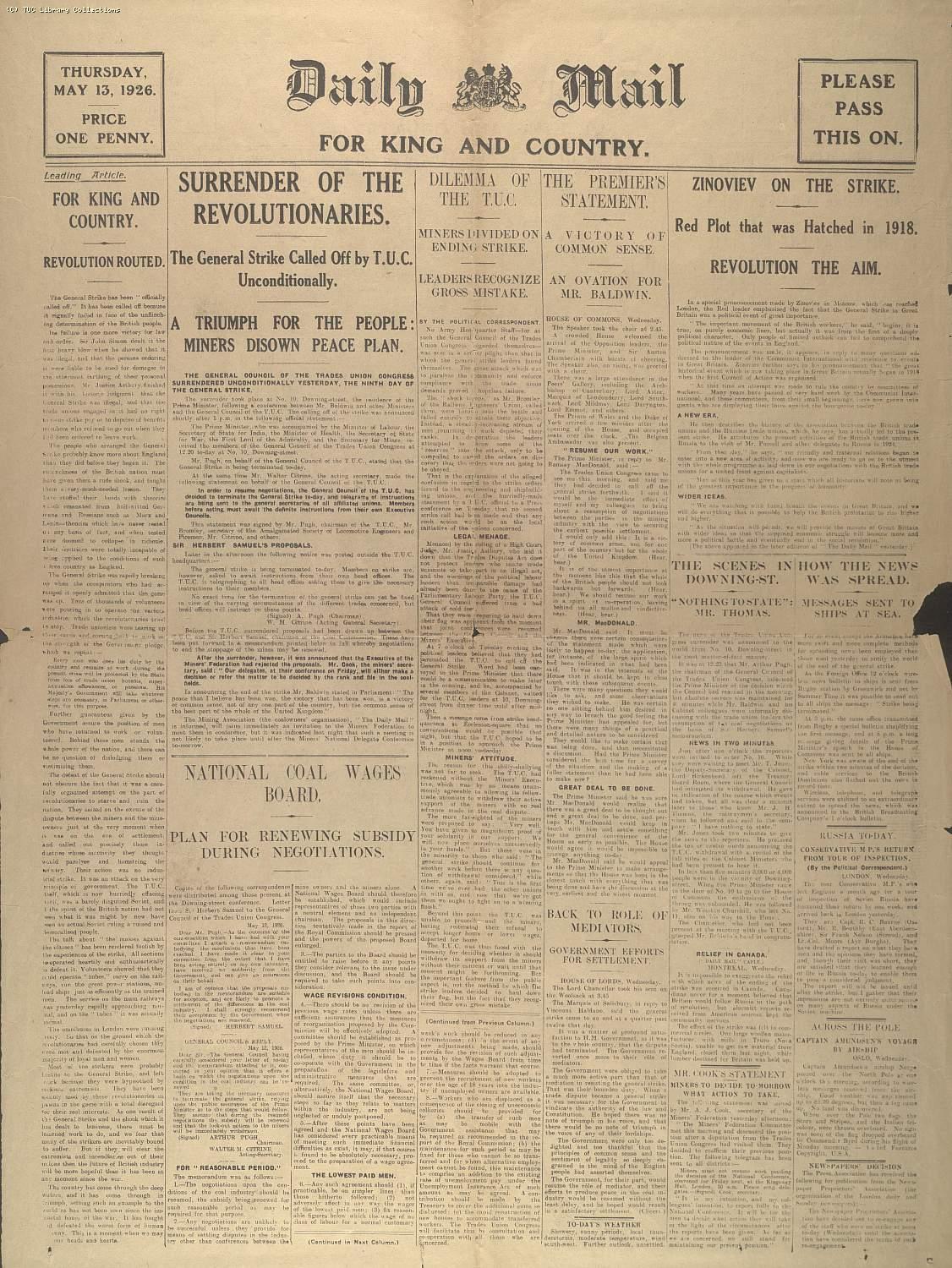 Daily Mail, 13 May 1926
