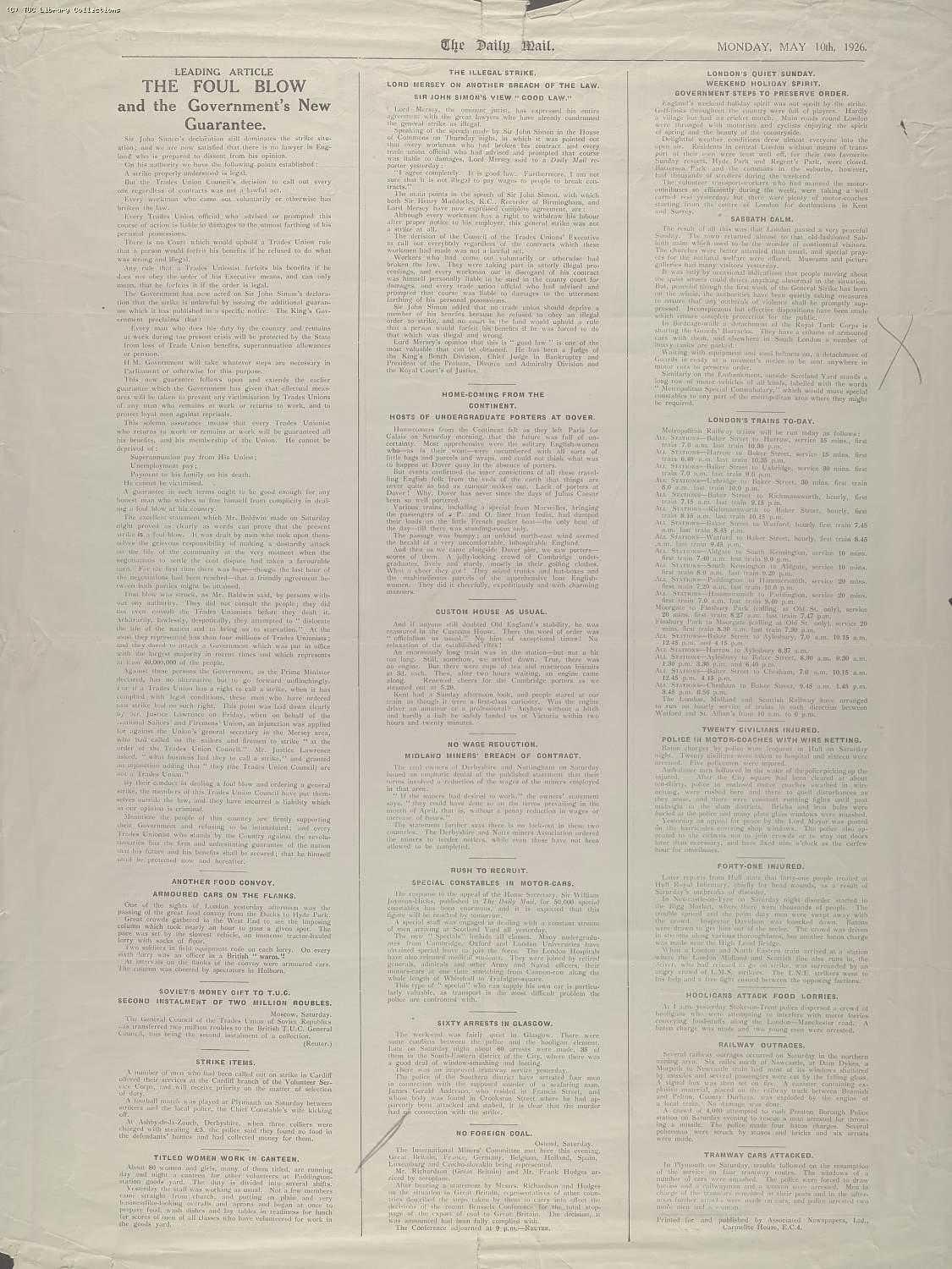 Daily Mail, 10 May 1926