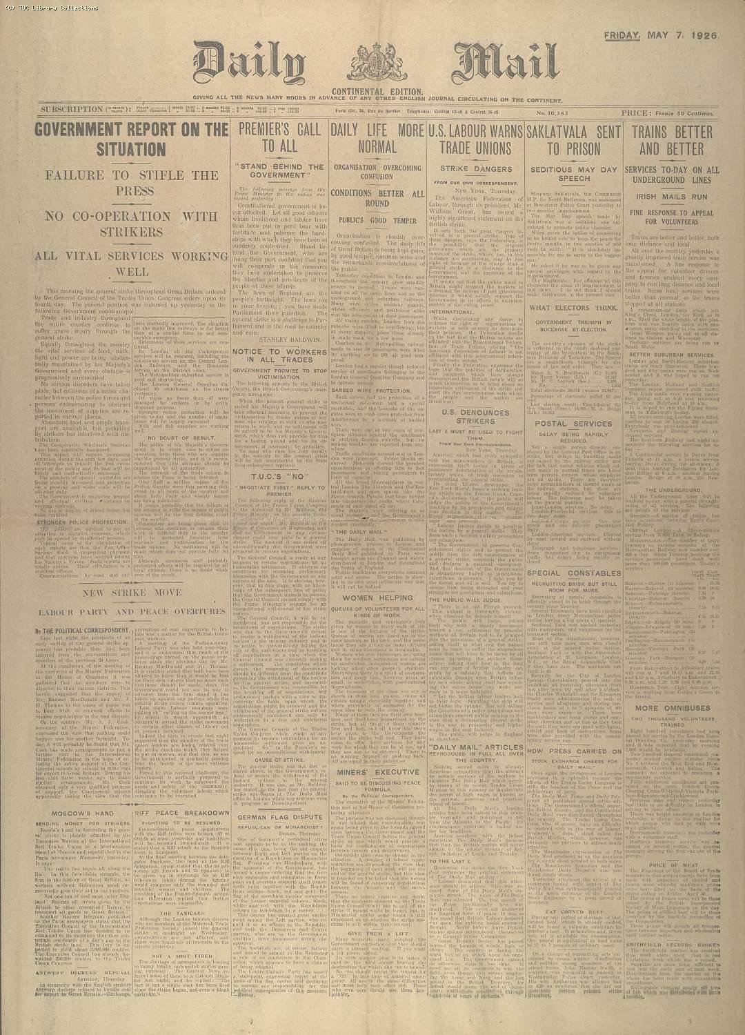 Daily Mail, 7 May 1926
