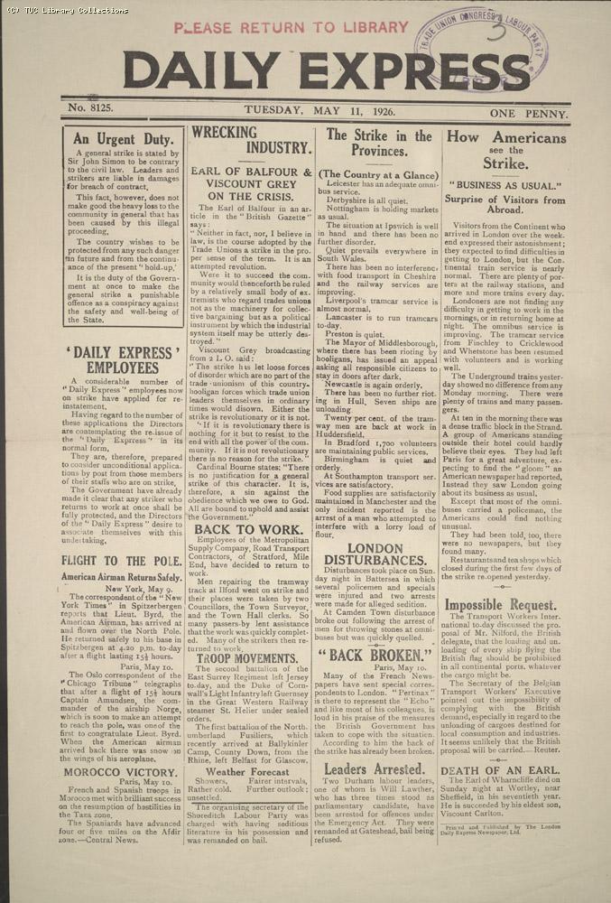 Daily Express, 11 May 1926 (1)