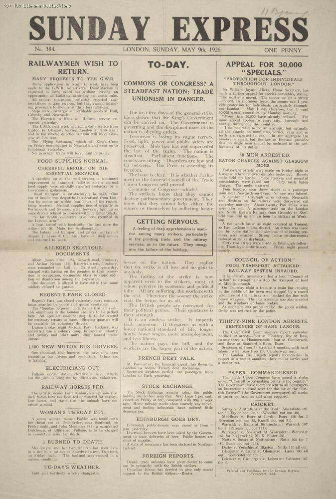 Sunday Express, 9 May 1926