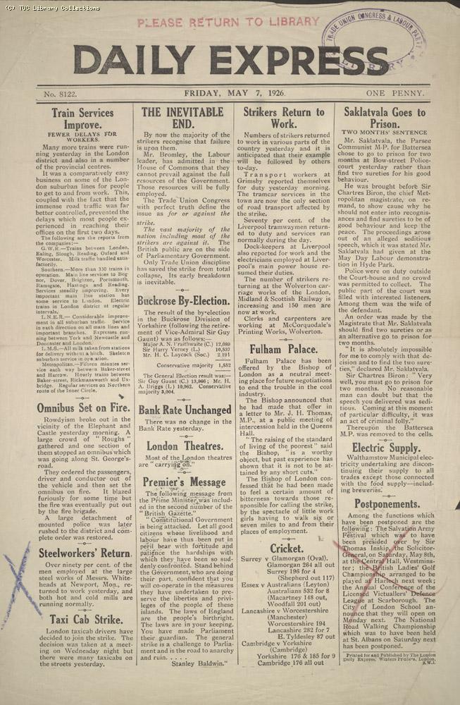 Daily Express, 7 May 1926 (1)