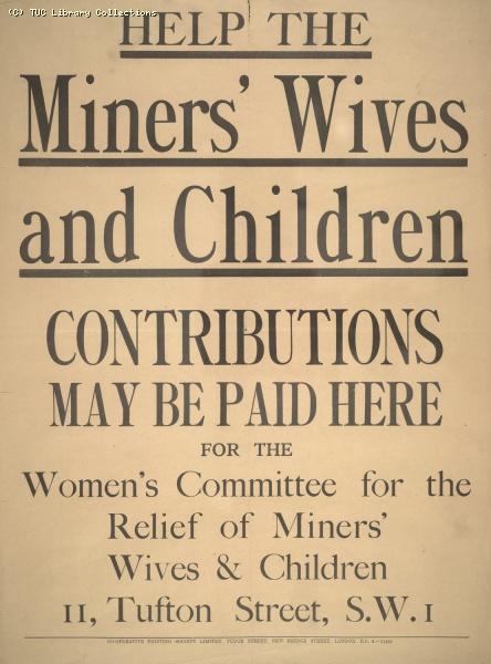 Poster - Help the Miners Wives