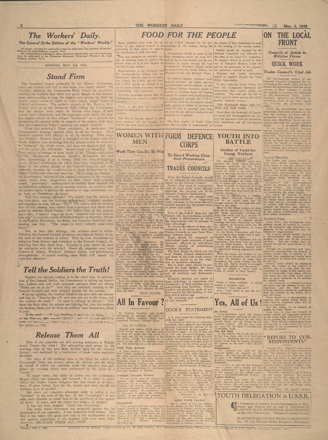 Workers Daily 3 May 1926