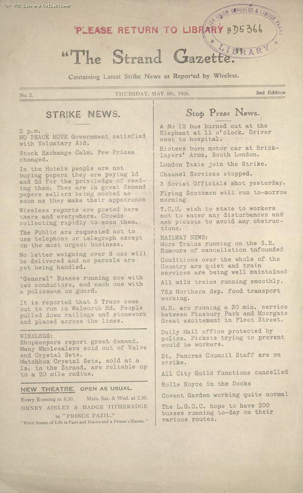 Strand Gazette, 6 May 1926