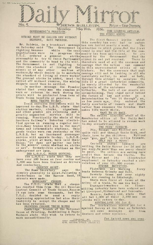 Daily Mirror, 10 May 1926