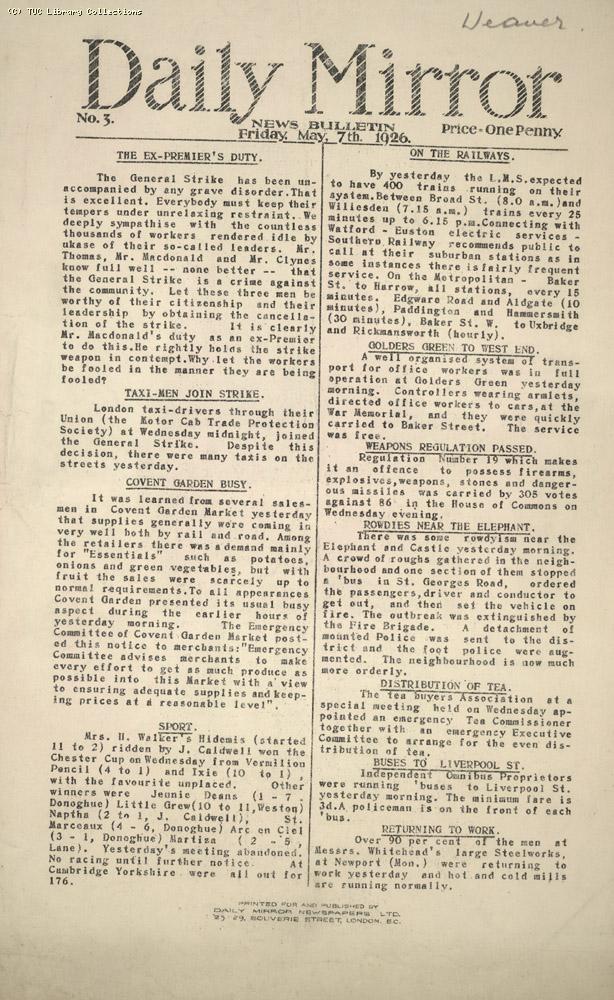 Daily Mirror, 7 May 1926