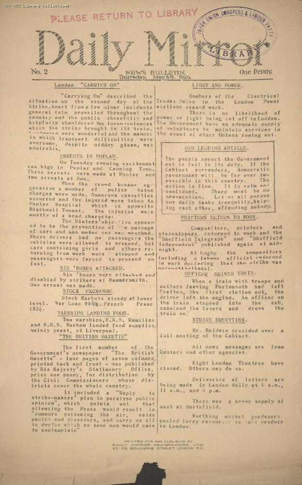 Daily Mirror, 6 May 1926