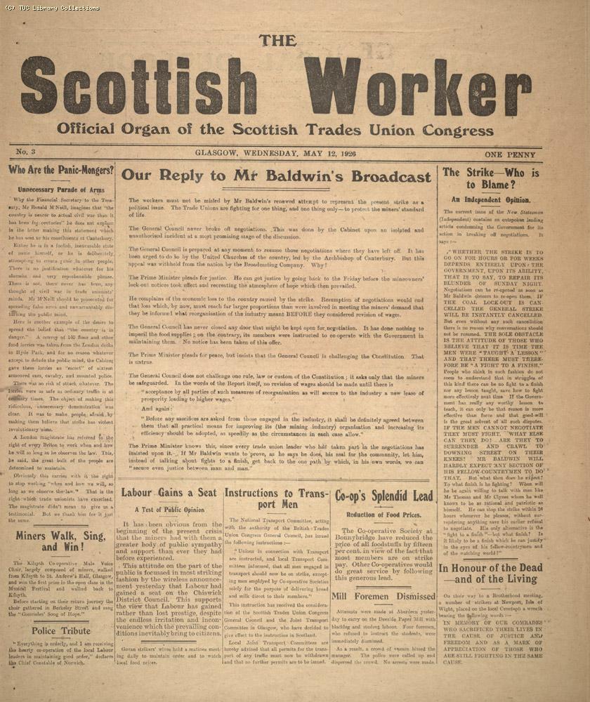 The Scottish Worker, 12 May 1926