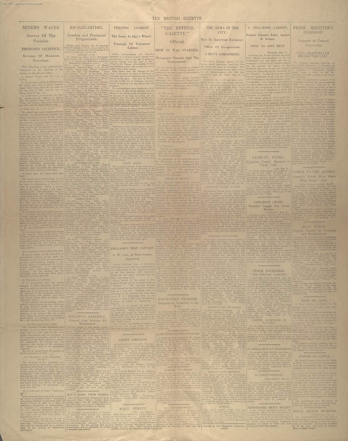 The British Gazette, 13 May 1926