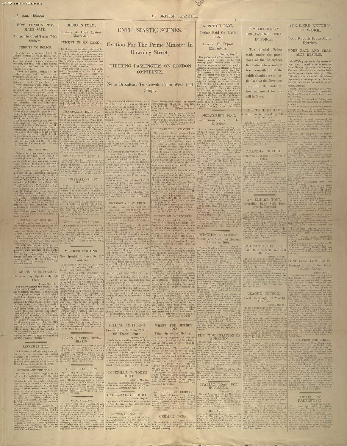 The British Gazette, 13 May 1926