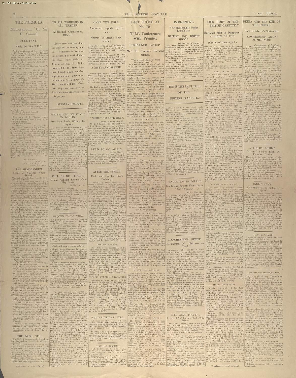 The British Gazette, 13 May 1926