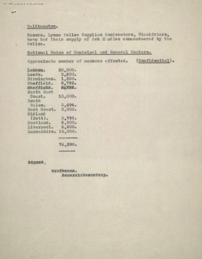 Intelligence Committee Report, 8 May 1926