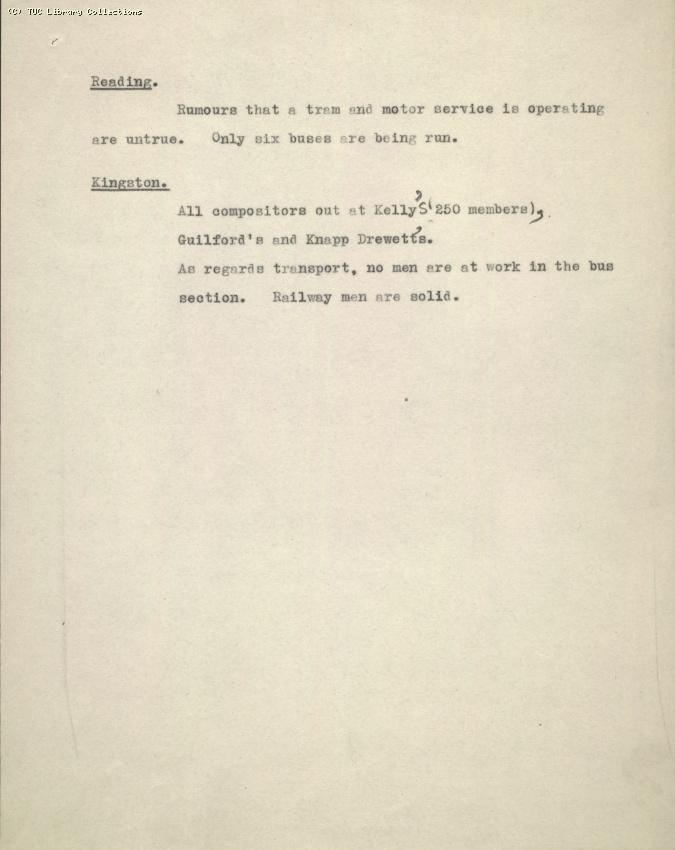 Intelligence Committee Report, 7 May 1926