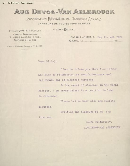 Letter from Gand, 4 May 26