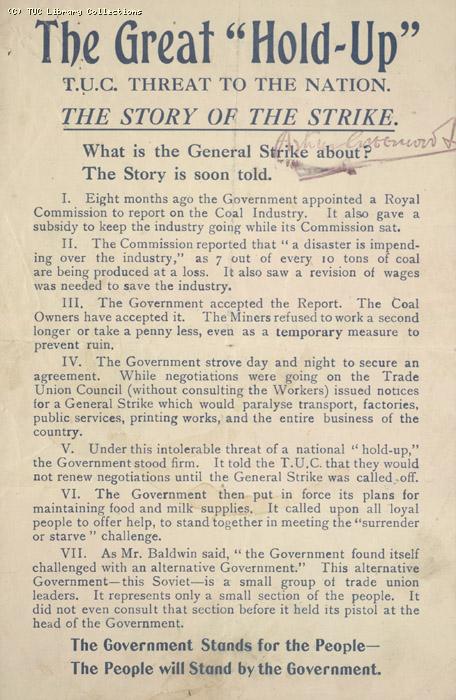 Leaflet - The Great Hold Up, n.d.