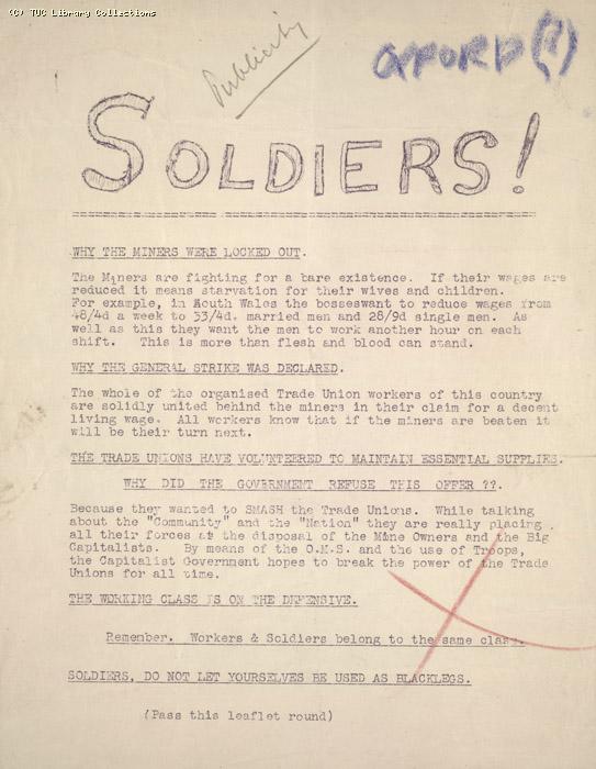 Soldiers! n.d.