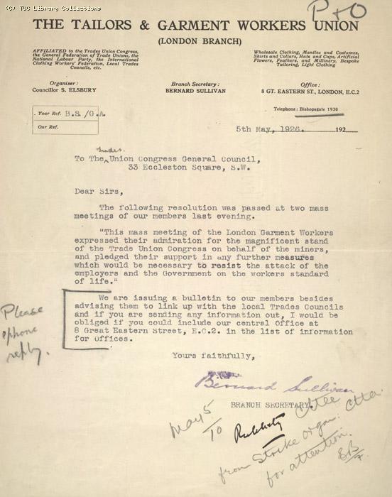 Report - TGWU, 5 May 1926