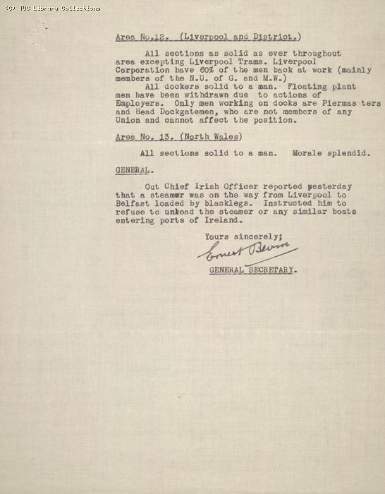 Daily Report -no. 4 TGWU,  8 May 1926