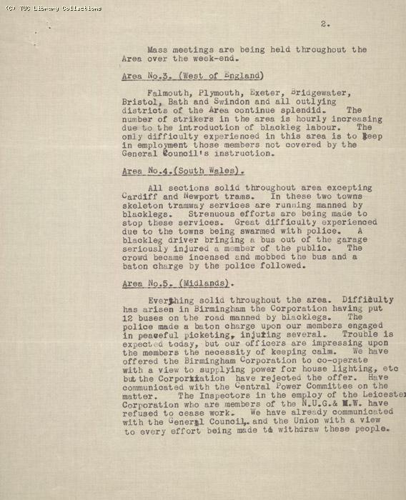 Daily Report -no. 4 TGWU,  8 May 1926