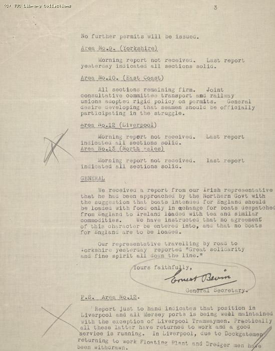 Daily Report -no. 3 TGWU,  7 May 1926