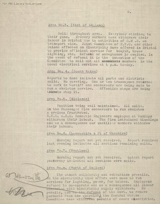 Daily Report -no. 3 TGWU,  7 May 1926