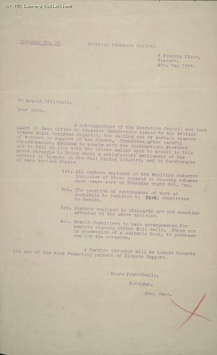 Circular - no. 18, Scottish painters, 4 May 1926