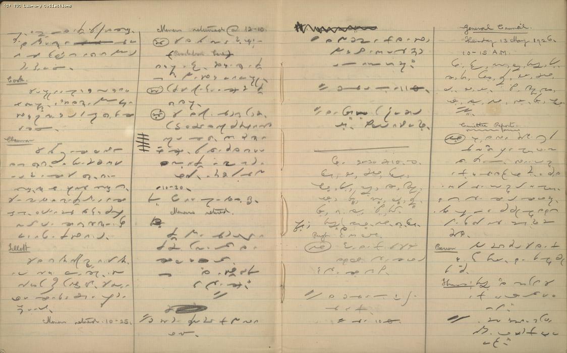 General Council Minutes book, 5-17 May 1926
