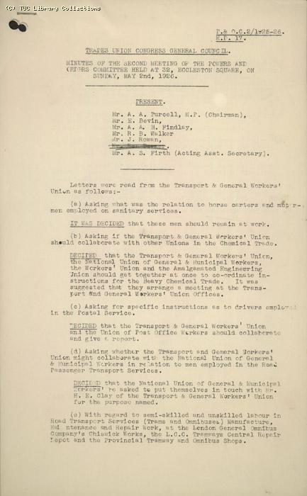 Minutes - P& OC,  2 May1925 -26  MD 17