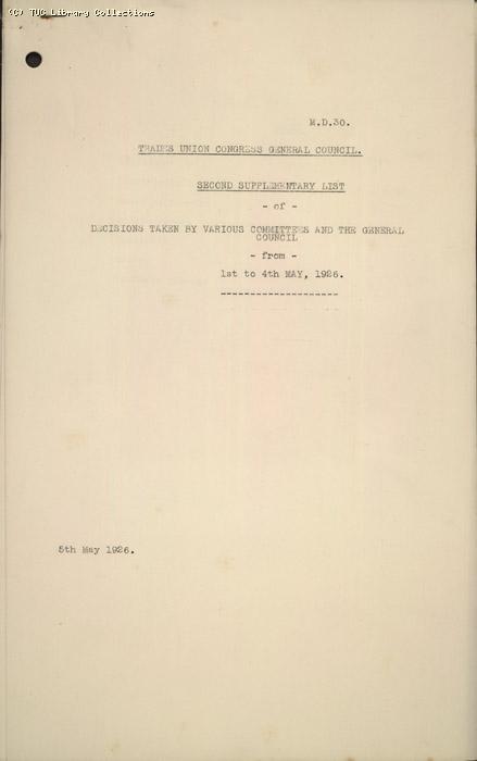 M.D. 30, Decisions Supplement 1-4 May 1926