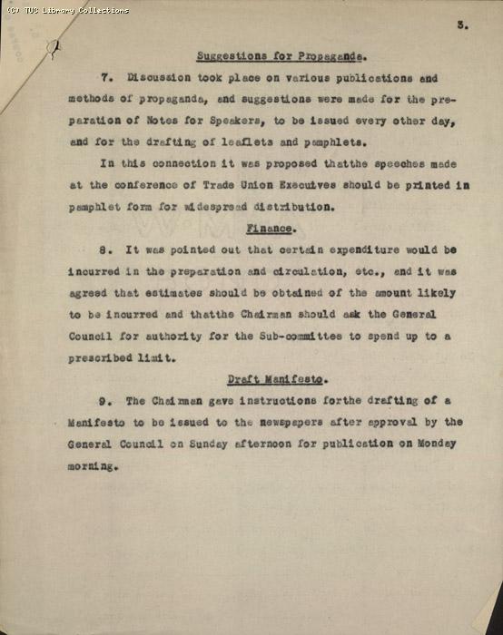 Minutes - 1st Meeting of the  Publicity & Communications Ctte  1 May 1926