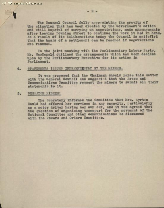 Minutes - Press & Communications Ctte 3 May 1926