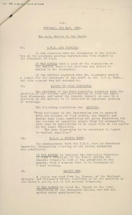Minutes - GC14/5, 29 April - 5 May