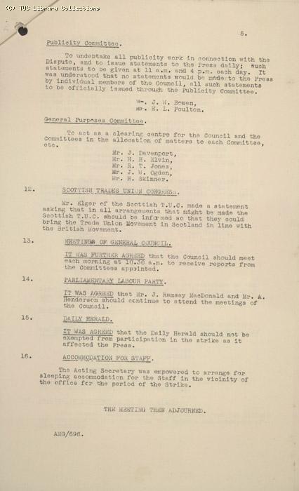 Minutes - GC14/5, 29 April - 5 May