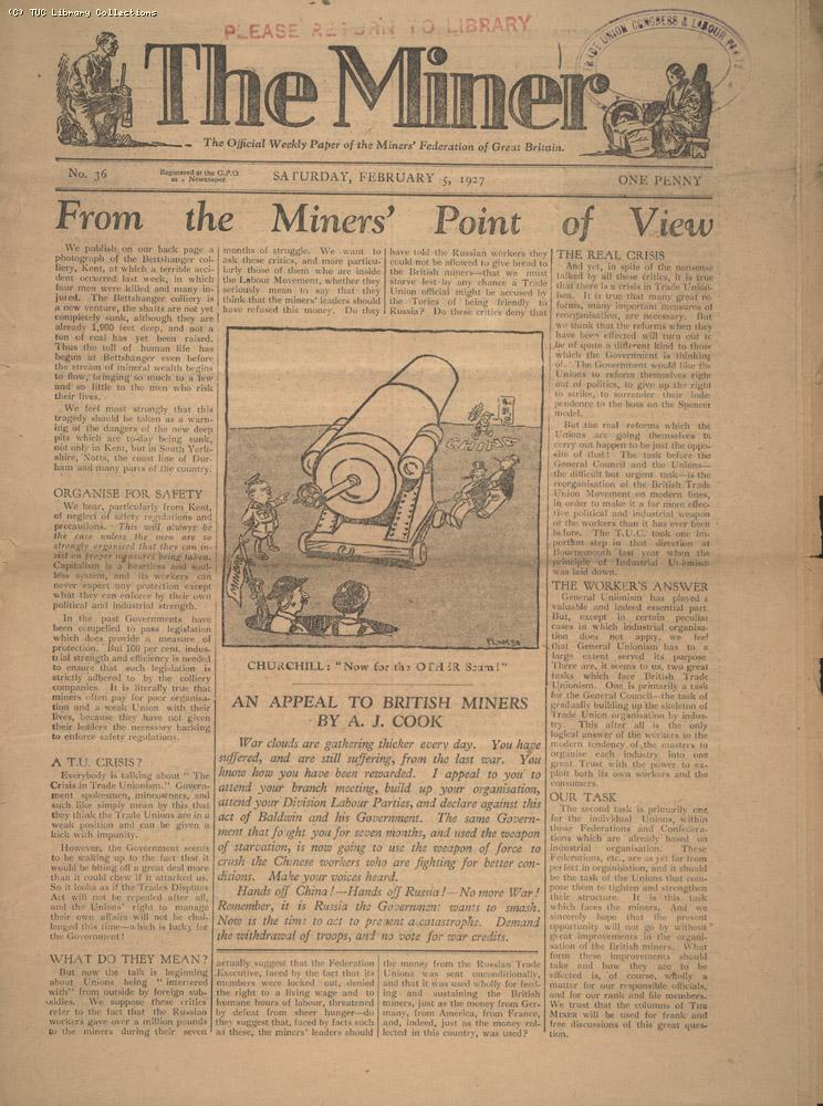 The Miner 5 February 1927