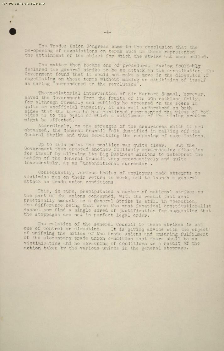 TUC Official Bulletin, 11, 14 May 1926