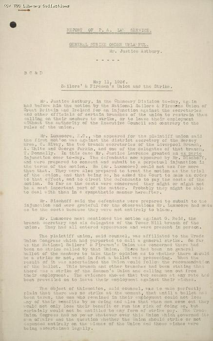 Minutes - TUC/Soc, 15 June 1926