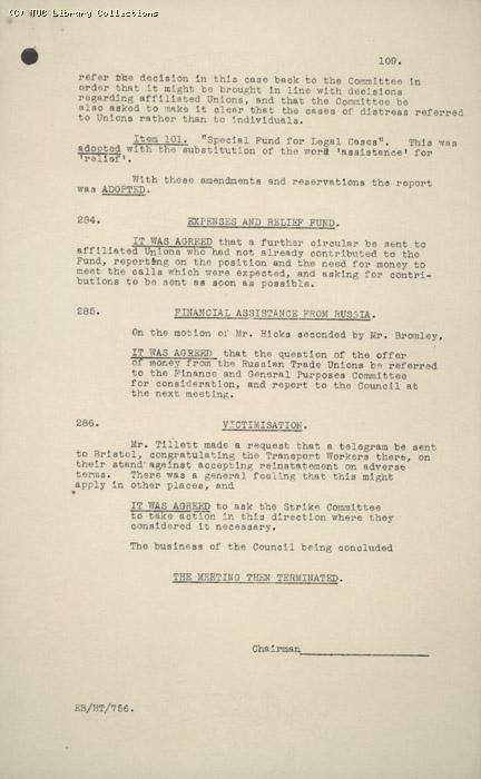 Minutes - TUC General Council, 12, 18 May 1926