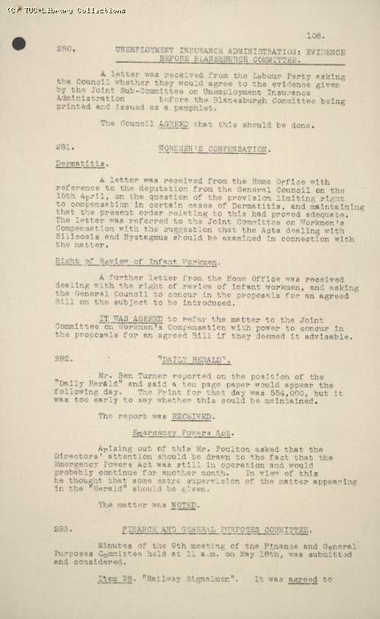 Minutes - TUC General Council, 12, 18 May 1926