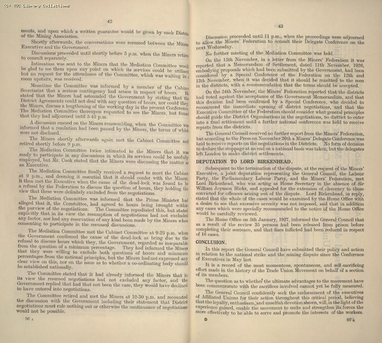 Miners Dispute, Strike/NC 10/1