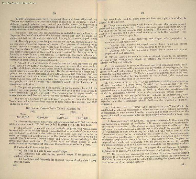 Miners Dispute, Strike/NC 10/1