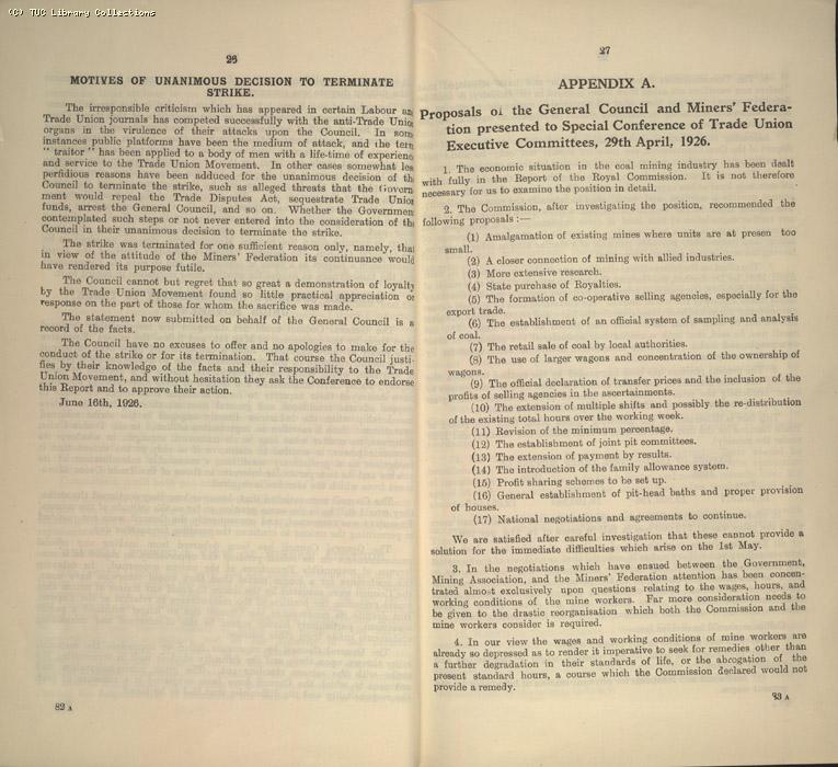 Miners Dispute, Strike/NC 10/1