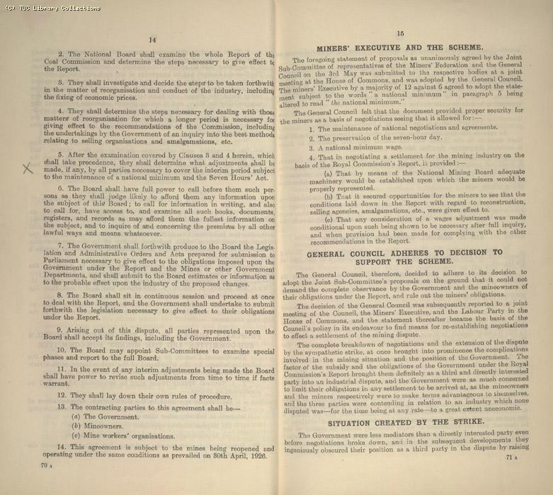 Miners Dispute, Strike/NC 10/1
