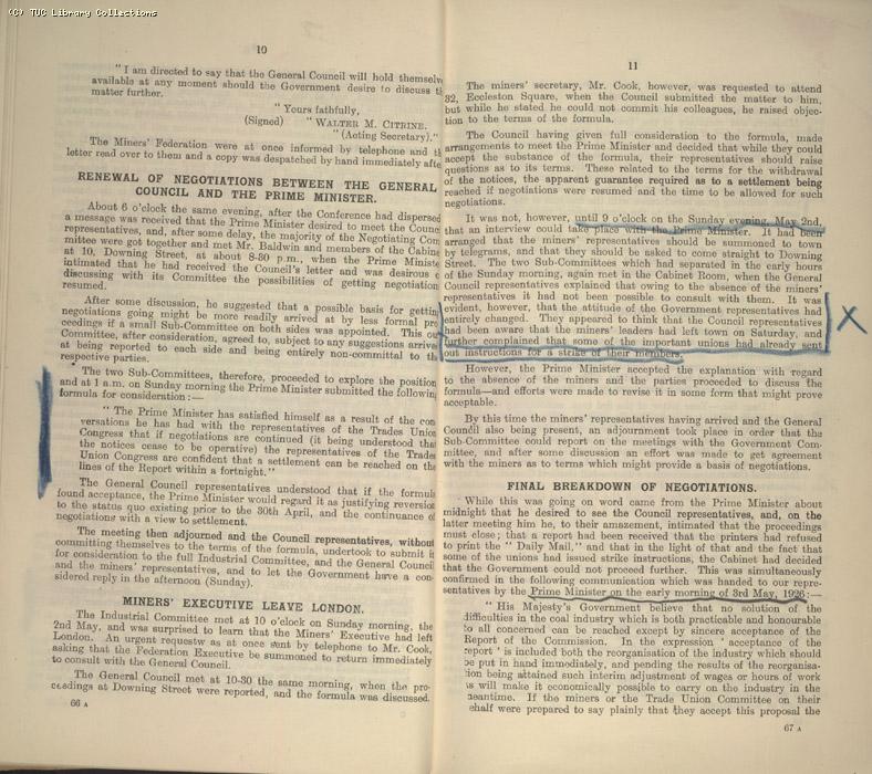 Miners Dispute, Strike/NC 10/1